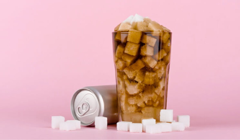 Sugar cubes and soda